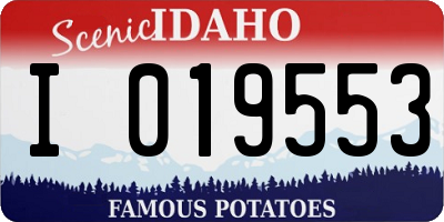 ID license plate I019553
