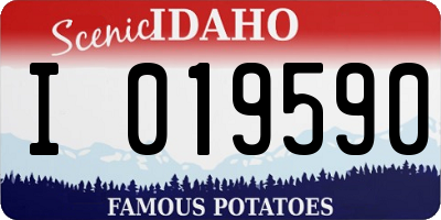 ID license plate I019590