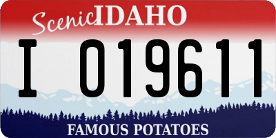 ID license plate I019611