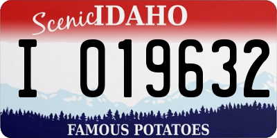 ID license plate I019632