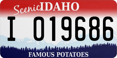 ID license plate I019686