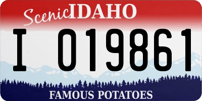 ID license plate I019861