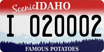 ID license plate I020002