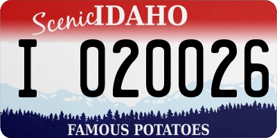 ID license plate I020026