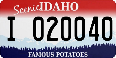 ID license plate I020040