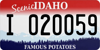 ID license plate I020059