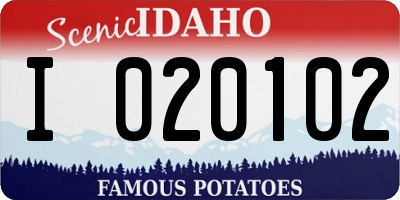 ID license plate I020102