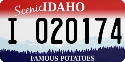 ID license plate I020174