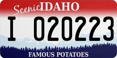 ID license plate I020223