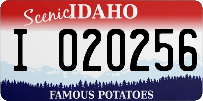ID license plate I020256