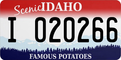 ID license plate I020266