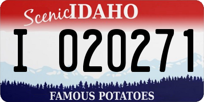 ID license plate I020271