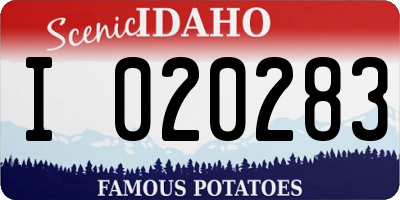 ID license plate I020283