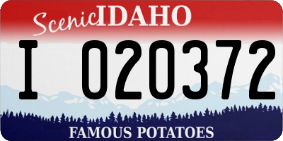 ID license plate I020372