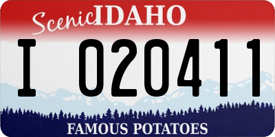 ID license plate I020411