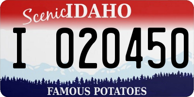 ID license plate I020450