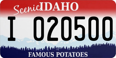 ID license plate I020500