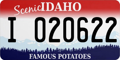 ID license plate I020622
