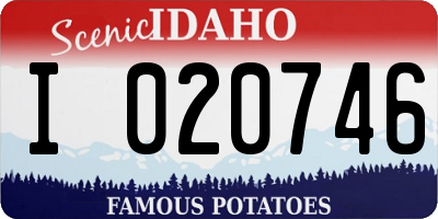 ID license plate I020746