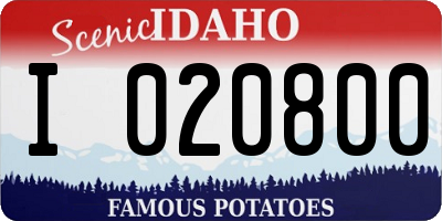 ID license plate I020800