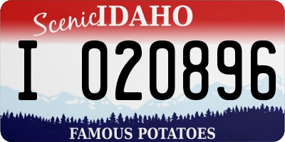 ID license plate I020896