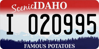 ID license plate I020995