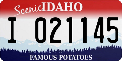 ID license plate I021145