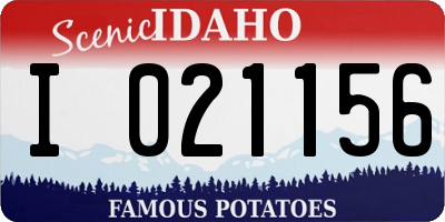 ID license plate I021156