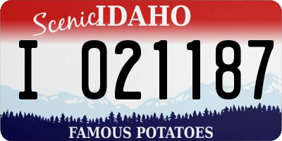 ID license plate I021187