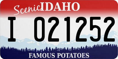 ID license plate I021252