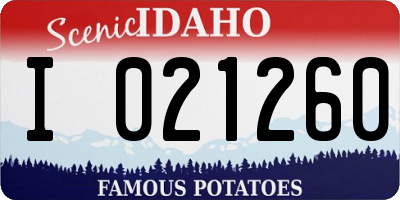 ID license plate I021260