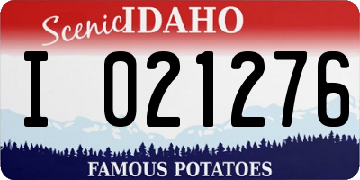 ID license plate I021276