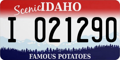 ID license plate I021290
