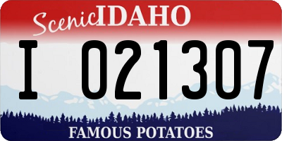 ID license plate I021307