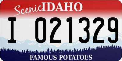 ID license plate I021329