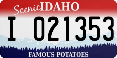 ID license plate I021353