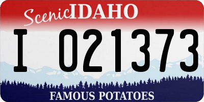 ID license plate I021373