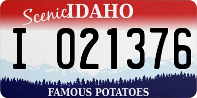 ID license plate I021376