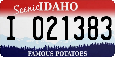 ID license plate I021383