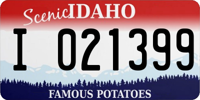ID license plate I021399