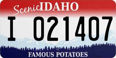 ID license plate I021407