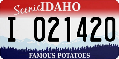 ID license plate I021420