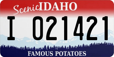 ID license plate I021421
