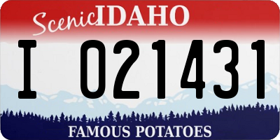 ID license plate I021431