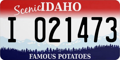 ID license plate I021473