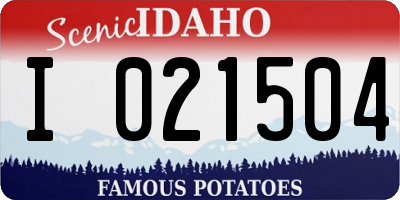 ID license plate I021504