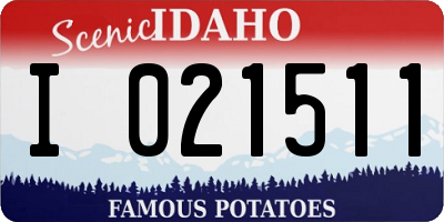 ID license plate I021511