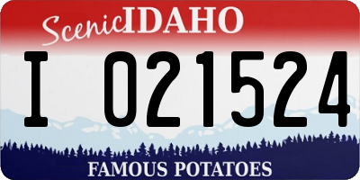 ID license plate I021524