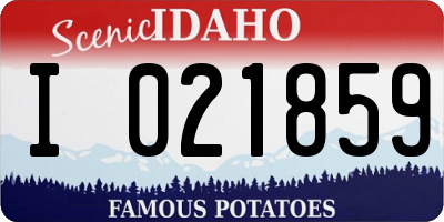 ID license plate I021859
