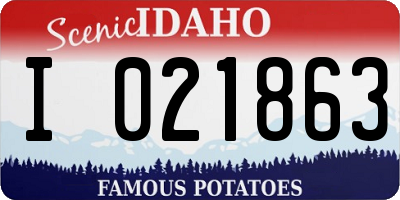ID license plate I021863